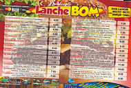 Lanchonete Lanche Bom menu