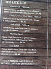 Grouse Valley Grill menu