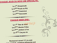 Relais Ptit Louis menu