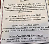 Mamma Mia's Pizza menu