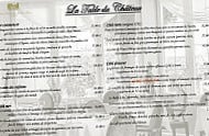 Chateau De La Tour, le menu