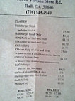 Bill's Barbeque menu
