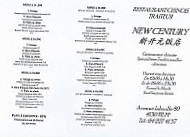 New Century menu