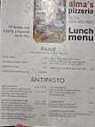 Alma's Pizzeria menu
