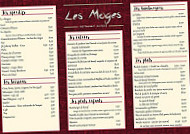 Les Moges menu