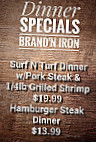 Brand N Iron Grill menu