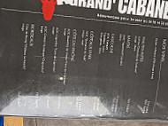 A Grand Cabane menu