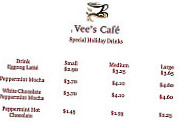 Vee's Cafe menu