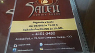 Saleh Comida Árabe menu