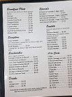 Bacon Creek Cafe menu