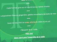 Auberge De La Treille menu