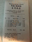 Chino Taiwan menu