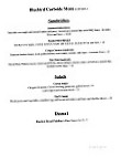 Bluebird Restaurant & Bar menu