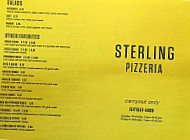 Sterling Pizzeria menu