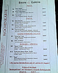 Bistro La Galeria menu