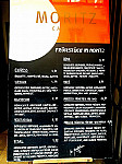 Moritz Cafébar menu