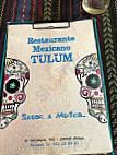 Mexicano Tulum menu