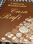 Restaurante Cafeteria Casa Rafi menu