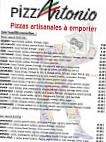 Pizza Antonio menu