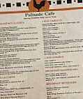Palisade Cafe menu