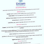 Unicorn Seafood menu