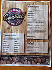 Bc's Corral On Mule Lake menu
