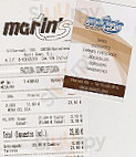Martin's Bar Restaurant menu