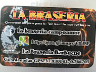 La Braseria Barbecue menu