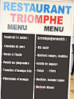 Le Triomphe menu