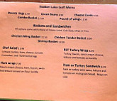 Stalker Lake Grill menu