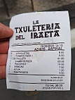 La Txuleteria Del Iraeta menu