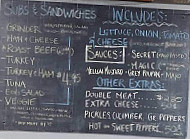 Grinder's Deli menu