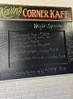 Kevin's Corner Kafe menu