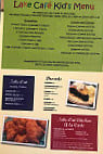 Lake Cafe menu