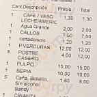 Sin Mas! menu