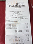 Club Raqueta menu