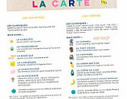 L'instant-crepes menu