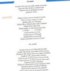 Le Sirocco menu