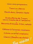 Le Tiki's menu