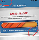 Dominos Pizza menu