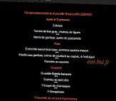 La Baraque menu