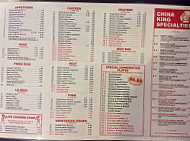 China King menu