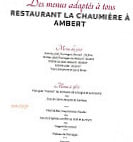 La Chaumiere menu