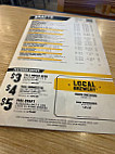 Buffalo Wild Wings menu