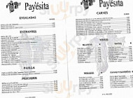 La Payesita menu