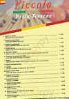 Pizzeria Piccolo menu