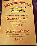Restaurant SCHUPKE Berlin menu
