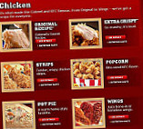 KFC menu