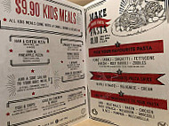 Fasta Pasta menu