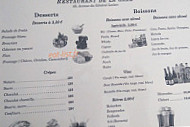 De La Gare menu